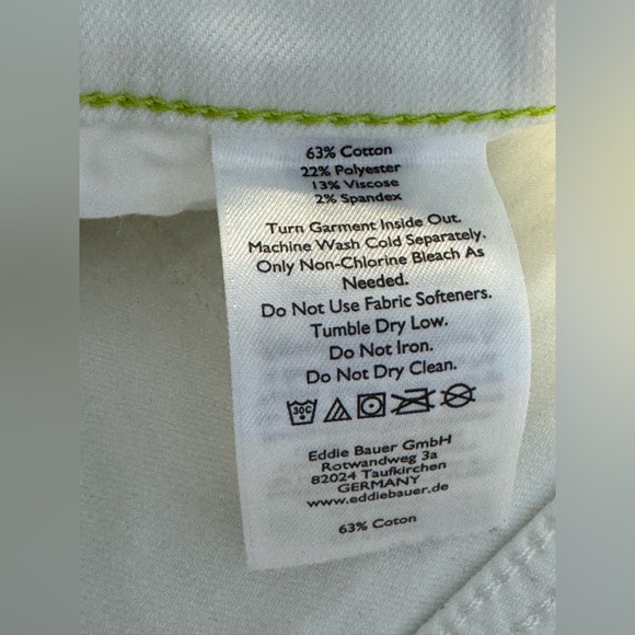 Eddie Bauer Women's Stretchy White Ankle Jeans 10 - Picture 7 of 8